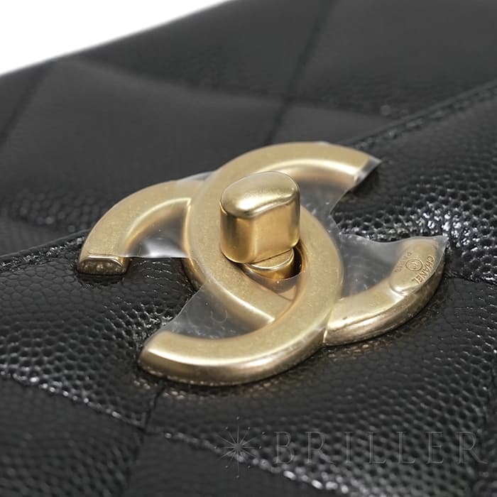 CHANEL シャネル ミニ フラップ バッグ ブラック キャビアスキン ゴールド金具 AS4907 B17672 94305 28