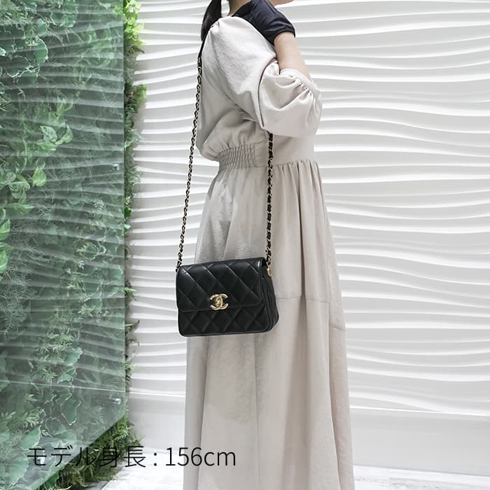 CHANEL シャネル ミニ フラップ バッグ ブラック キャビアスキン ゴールド金具 AS4907 B17672 94305 29