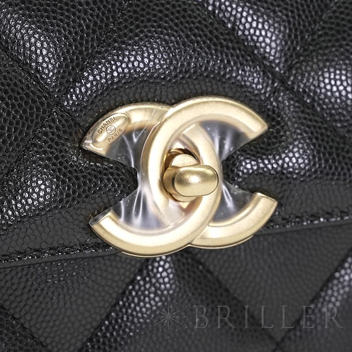 CHANEL シャネル ミニ フラップ バッグ ブラック キャビアスキン ゴールド金具 AS4907 B17672 94305 4
