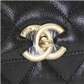 CHANEL シャネル ミニ フラップ バッグ ブラック キャビアスキン ゴールド金具 AS4907 B17672 94305 4
