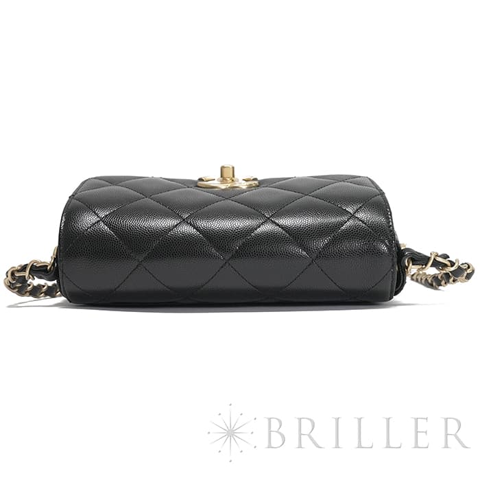 CHANEL シャネル ミニ フラップ バッグ ブラック キャビアスキン ゴールド金具 AS4907 B17672 94305 8