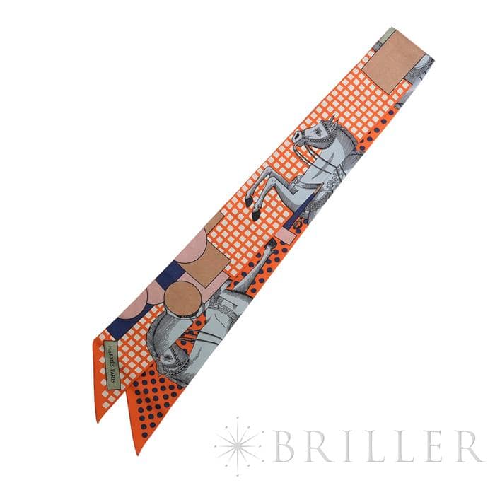 【新品未使用】★エルメス★HERMES ツイリー  カヴァリエ・アン・フォルム エルメス スカーフ ツイリー カヴァリエ・アン・フォルム