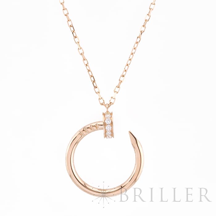 CARTIER カルティエ ジュストアンクル ペンダント ネックレス ピンクゴールド ダイヤモンド B7224893 1