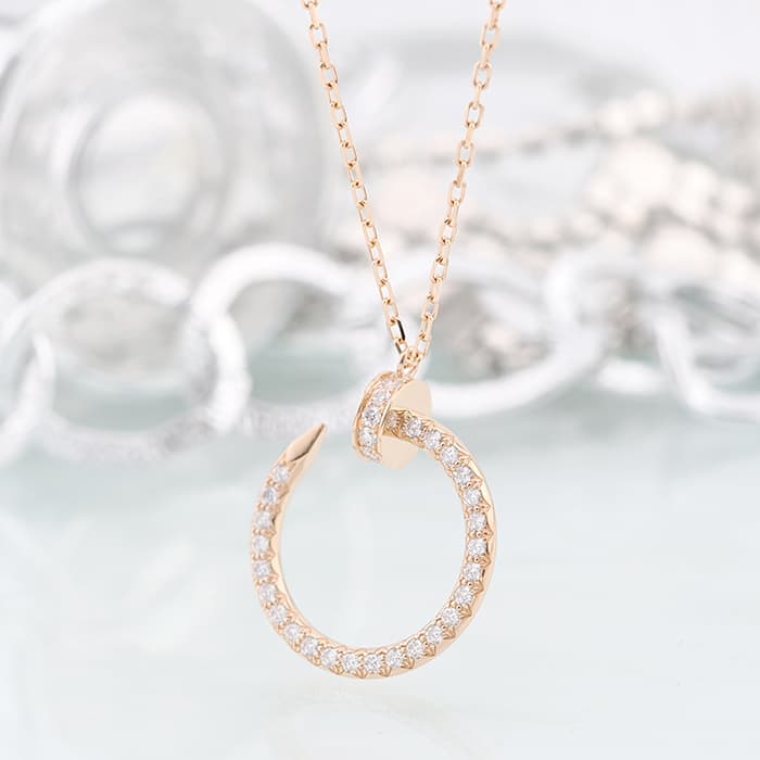 CARTIER カルティエ ジュストアンクル ペンダント ネックレス ピンクゴールド ダイヤモンド B7224893 2