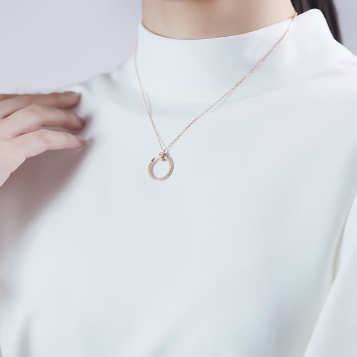 CARTIER カルティエ ジュストアンクル ペンダント ネックレス ピンクゴールド ダイヤモンド B7224893 14