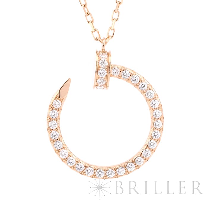 CARTIER カルティエ ジュストアンクル ペンダント ネックレス ピンクゴールド ダイヤモンド B7224893 3