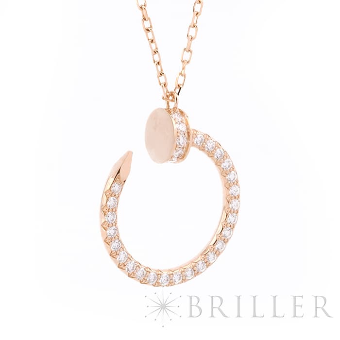 CARTIER カルティエ ジュストアンクル ペンダント ネックレス ピンクゴールド ダイヤモンド B7224893 4