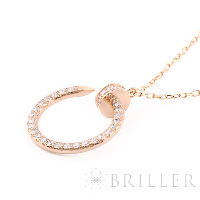 CARTIER カルティエ ジュストアンクル ペンダント ネックレス ピンクゴールド ダイヤモンド B7224893 5