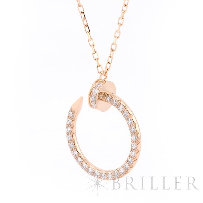 CARTIER カルティエ ジュストアンクル ペンダント ネックレス ピンクゴールド ダイヤモンド B7224893 7