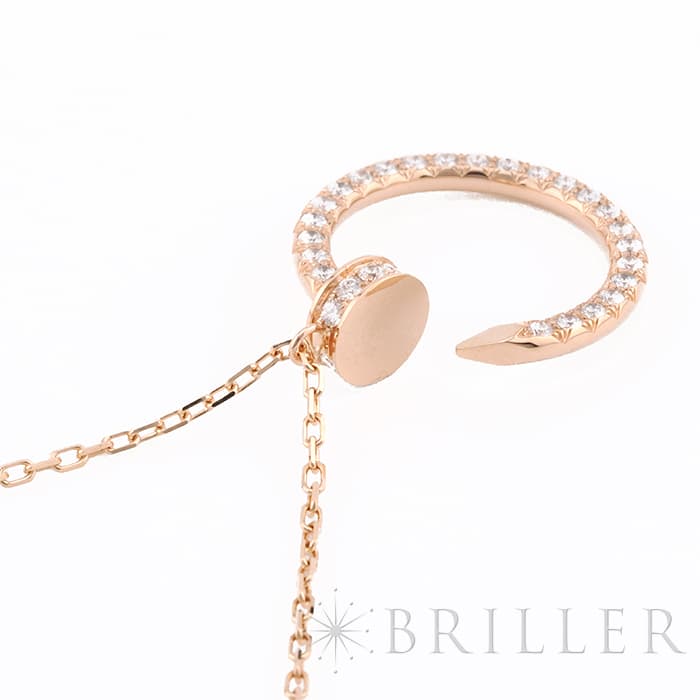 CARTIER カルティエ ジュストアンクル ペンダント ネックレス ピンクゴールド ダイヤモンド B7224893 8