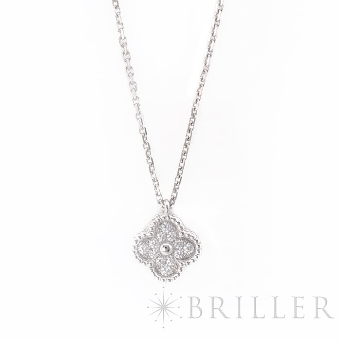 Van Cleef & Arpels ヴァン クリーフ&アーペル アルハンブラ スウィート アルハンブラ ペンダント ネックレス ホワイトゴールド ダイヤモンド VCARO85900 メイン