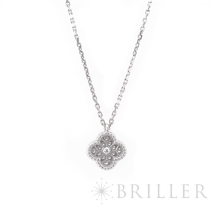 Van Cleef & Arpels ヴァン クリーフ&アーペル アルハンブラ スウィート アルハンブラ ペンダント ネックレス ホワイトゴールド ダイヤモンド VCARO85900 1