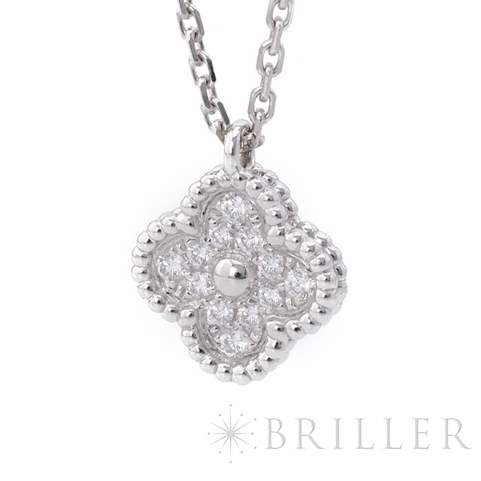 Van Cleef & Arpels ヴァン クリーフ&アーペル アルハンブラ スウィート アルハンブラ ペンダント ネックレス ホワイトゴールド ダイヤモンド VCARO85900 4