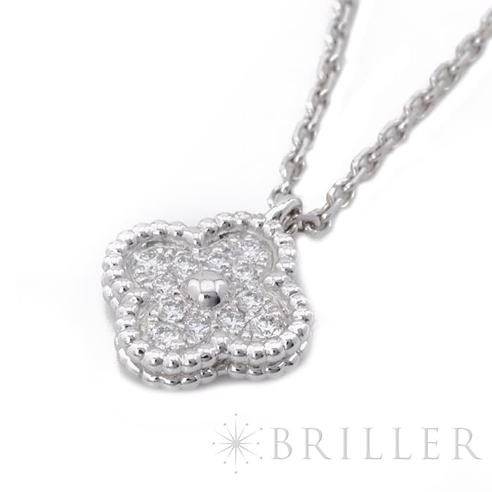 Van Cleef & Arpels ヴァン クリーフ&アーペル アルハンブラ スウィート アルハンブラ ペンダント ネックレス ホワイトゴールド ダイヤモンド VCARO85900 5