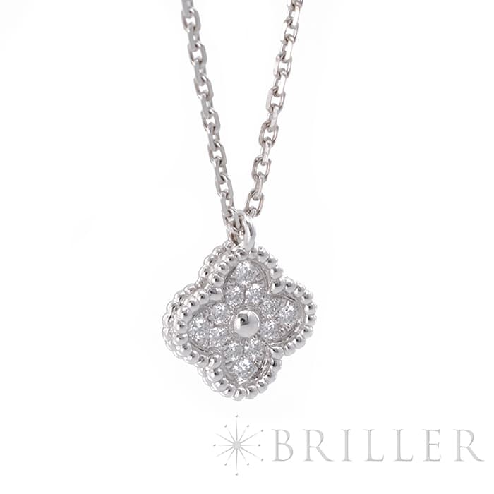 Van Cleef & Arpels ヴァン クリーフ&アーペル アルハンブラ スウィート アルハンブラ ペンダント ネックレス ホワイトゴールド ダイヤモンド VCARO85900 7