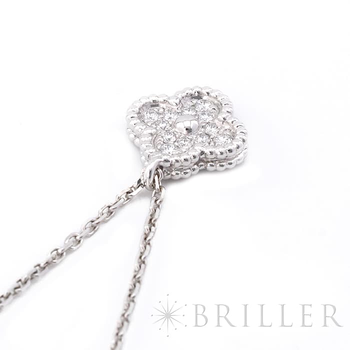 Van Cleef & Arpels ヴァン クリーフ&アーペル アルハンブラ スウィート アルハンブラ ペンダント ネックレス ホワイトゴールド ダイヤモンド VCARO85900 8