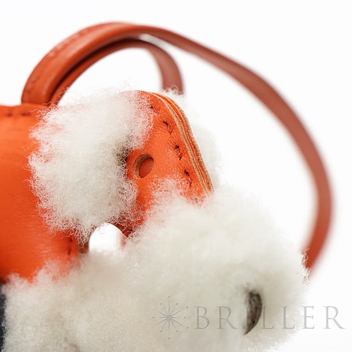 未使用)HERMES エルメス バッグチャーム エルメス バディ オレンジ ...