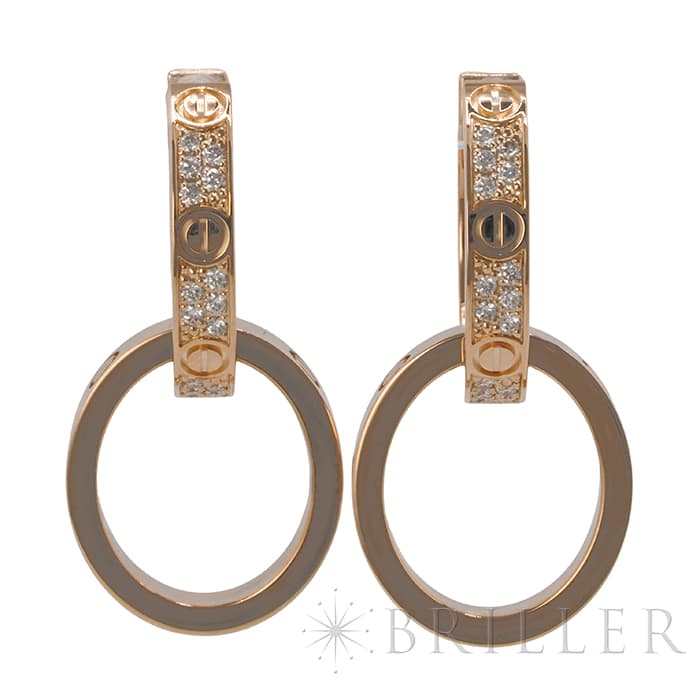 CARTIER カルティエ ラブ イヤリング マルチウェア セミパヴェ ピンクゴールド ダイヤモンド N8515240 メイン