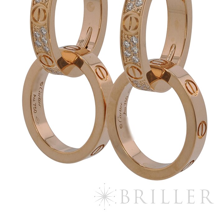 CARTIER カルティエ ラブ イヤリング マルチウェア セミパヴェ ピンクゴールド ダイヤモンド N8515240 8
