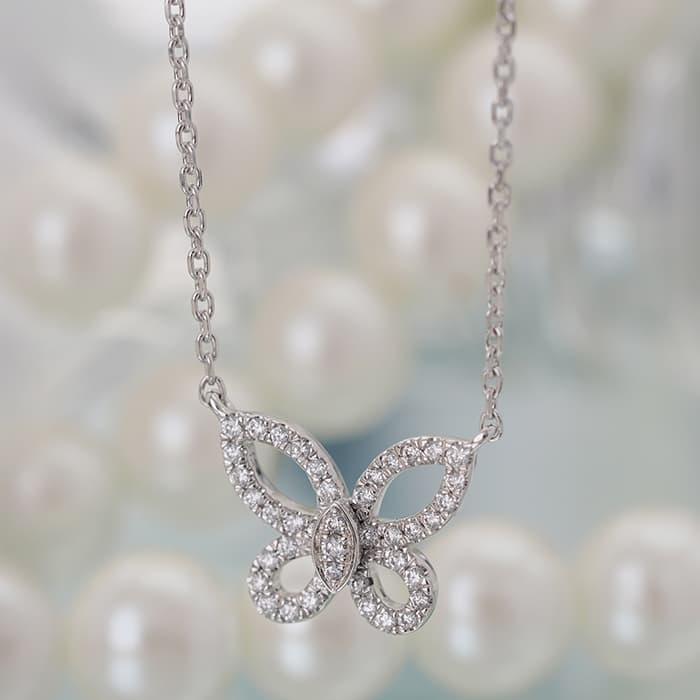 GRAFF グラフ バタフライ ミニ バタフライ シルエット ダイヤモンド ペンダント ネックレス ホワイトゴールド ダイヤモンド RGP808 2