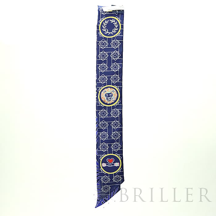 HERMES エルメス その他 ツイリー シルク LA DANCE DES AMAZONES　IM/INDIGO/JAUNE/MUL 18