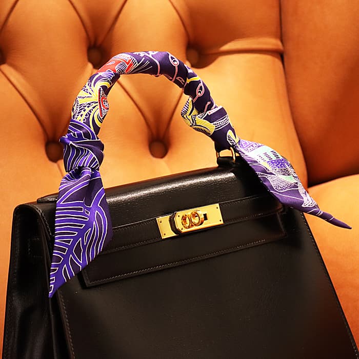 HERMES エルメス その他 ツイリー シルク LA DANCE DES AMAZONES　IM/INDIGO/JAUNE/MUL 2