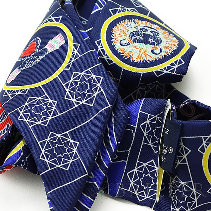 HERMES エルメス その他 ツイリー シルク LA DANCE DES AMAZONES　IM/INDIGO/JAUNE/MUL 6