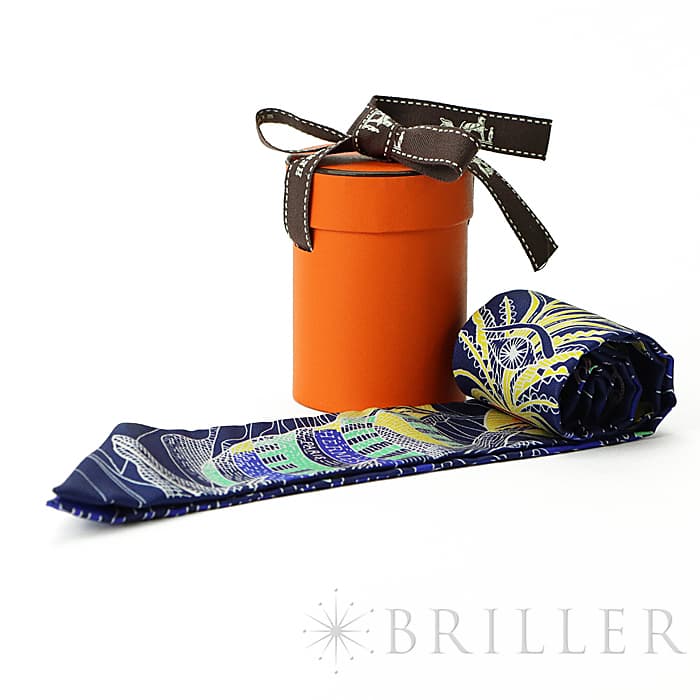 HERMES エルメス その他 ツイリー シルク LA DANCE DES AMAZONES　IM/INDIGO/JAUNE/MUL 7