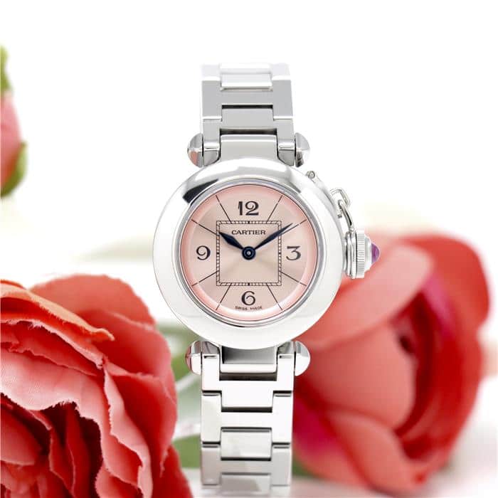 中古 Cartier カルティエ ミスパシャ ピンク W 商品id 詳細ページ レディースブランド サロン Briller レディース腕時計 ブランドバッグ ブランドジュエリーのオンラインストア