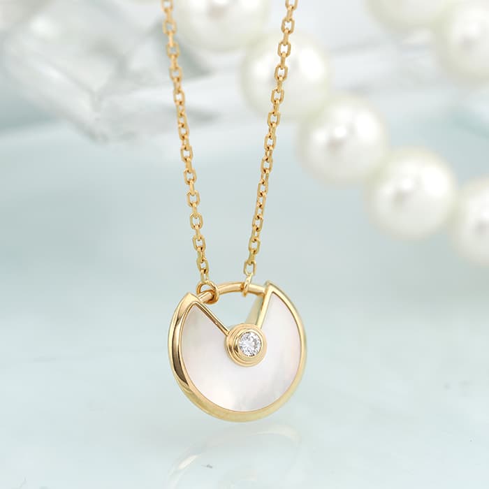 CARTIER カルティエ アミュレット ドゥ カルティエ ネックレス イエローゴールド MOP ダイヤモンド B3047100 2