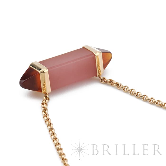 CARTIER カルティエ レ ベルランゴ ドゥ カルティエ ネックレス MM ピンクゴールド ピンクカルセドニー ガーネット B7224768 9