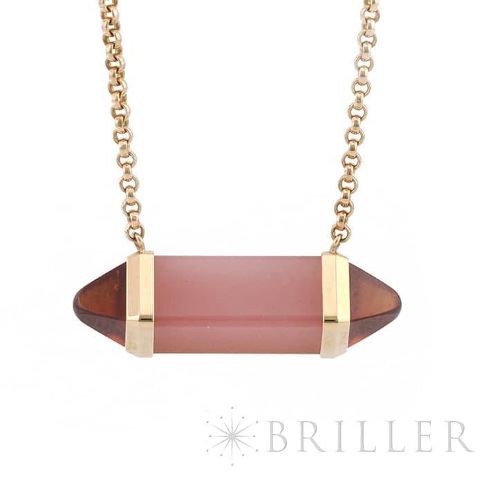 CARTIER カルティエ レ ベルランゴ ドゥ カルティエ ネックレス MM ピンクゴールド ピンクカルセドニー ガーネット B7224768 3