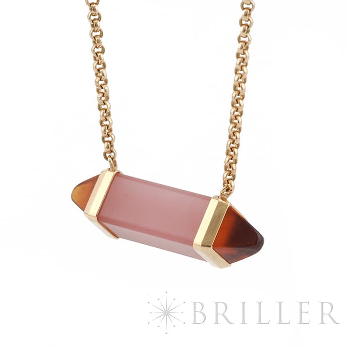 CARTIER カルティエ レ ベルランゴ ドゥ カルティエ ネックレス MM ピンクゴールド ピンクカルセドニー ガーネット B7224768 4