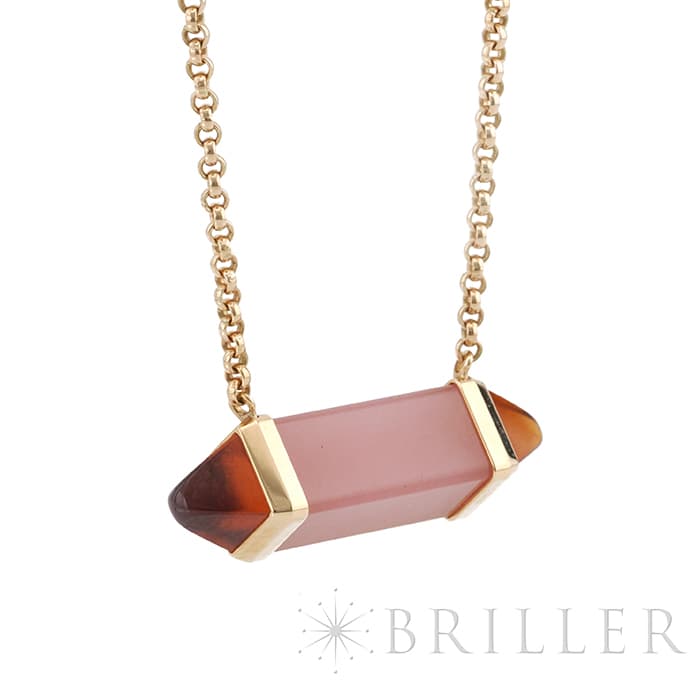 CARTIER カルティエ レ ベルランゴ ドゥ カルティエ ネックレス MM ピンクゴールド ピンクカルセドニー ガーネット B7224768 8