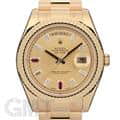 ROLEX ロレックス デイデイトII 218238BG シャンパン 2Bルビー 8Bダイヤ