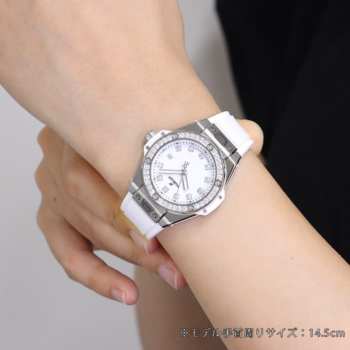 HUBLOT ウブロ ビッグバン ワンクリック スチール ホワイト ダイヤモンド 485.SE.2210.RW.1204 28