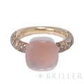 POMELLATO ポメラート ヌード リング ローズクオーツ カルセドニー ブラウンダイヤモンド ローズゴールド ホワイトゴールド PAC0040_O7000_BRCQR  10号 メイン