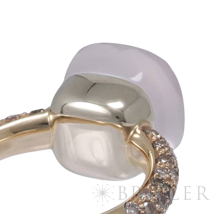 POMELLATO ポメラート ヌード リング ローズクオーツ カルセドニー ブラウンダイヤモンド ローズゴールド ホワイトゴールド PAC0040_O7000_BRCQR  10号 3