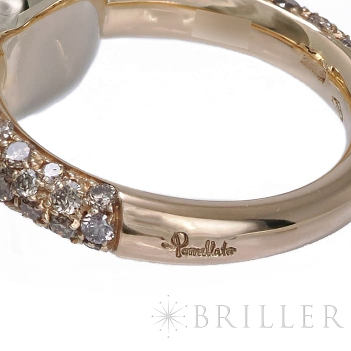 POMELLATO ポメラート ヌード リング ローズクオーツ カルセドニー ブラウンダイヤモンド ローズゴールド ホワイトゴールド PAC0040_O7000_BRCQR  10号 5