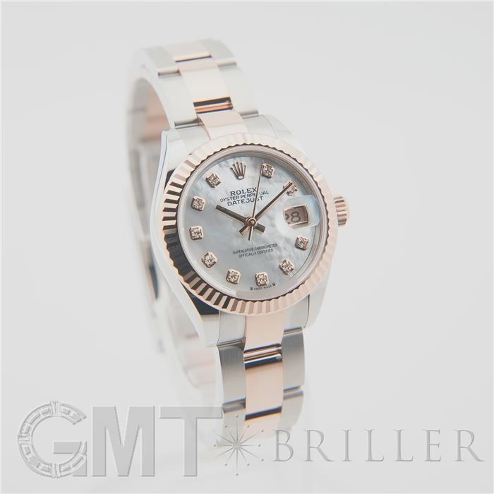 ROLEX ロレックス デイトジャスト 279171NG ホワイトシェル 10Pダイヤモンド オイスターブレスレット 13