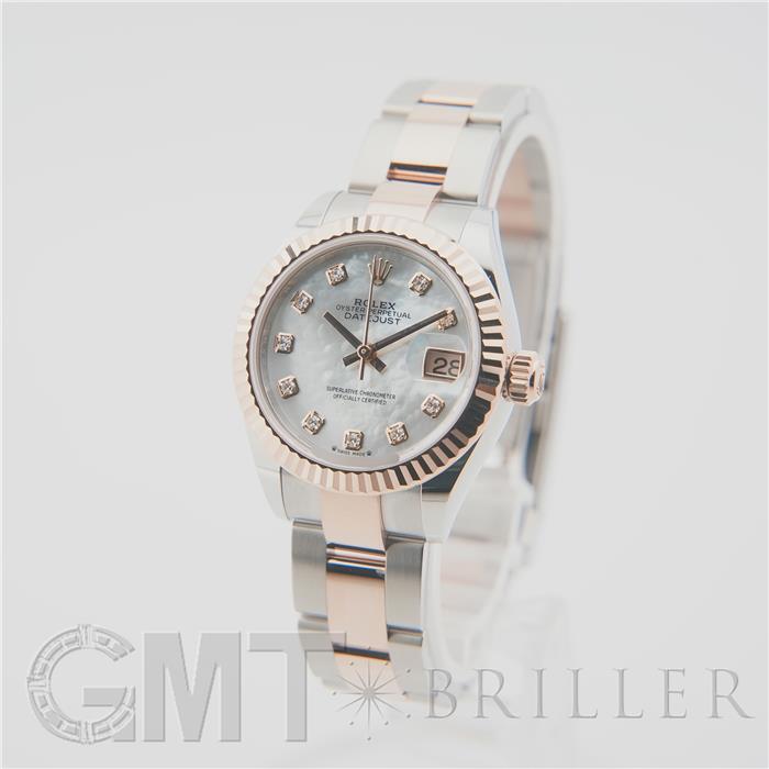 ROLEX ロレックス デイトジャスト 279171NG ホワイトシェル 10Pダイヤモンド オイスターブレスレット 1