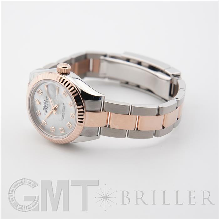 ROLEX ロレックス デイトジャスト 279171NG ホワイトシェル 10Pダイヤモンド オイスターブレスレット 25