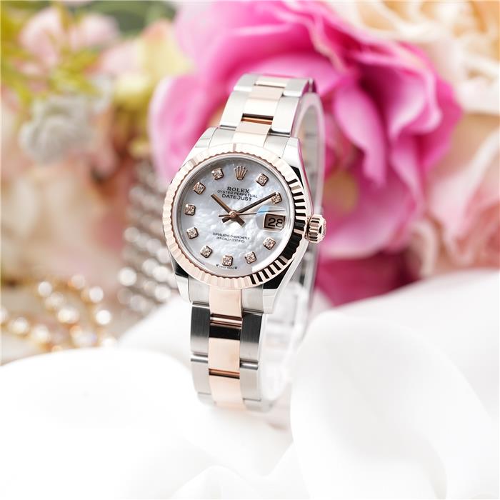 ROLEX ロレックス デイトジャスト 279171NG ホワイトシェル 10Pダイヤモンド オイスターブレスレット 2