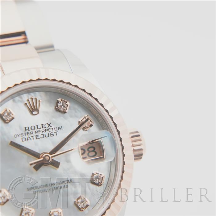 ROLEX ロレックス デイトジャスト 279171NG ホワイトシェル 10Pダイヤモンド オイスターブレスレット 7