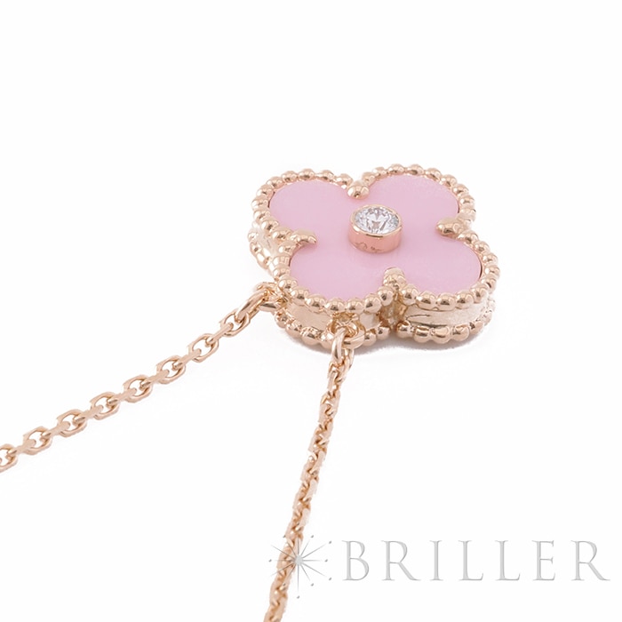 Van Cleef & Arpels ヴァン クリーフ&アーペル アルハンブラ ヴィンテージ アルハンブラ ネックレス ピンクセーブル 2015年ホリデー限定モデル VCAR05SY00 9