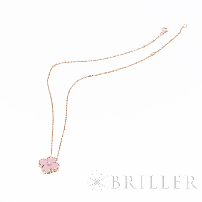 Van Cleef & Arpels ヴァン クリーフ&アーペル アルハンブラ ヴィンテージ アルハンブラ ネックレス ピンクセーブル 2015年ホリデー限定モデル VCAR05SY00 12