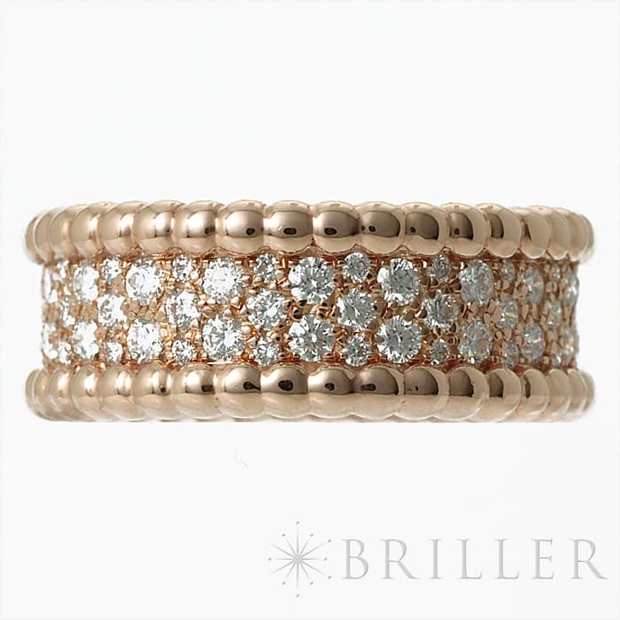 Van Cleef & Arpels ヴァン クリーフ&アーペル ペルレ ペルレ ダイヤモンドリング VCARN9WE51 ローズゴールド 11号 9