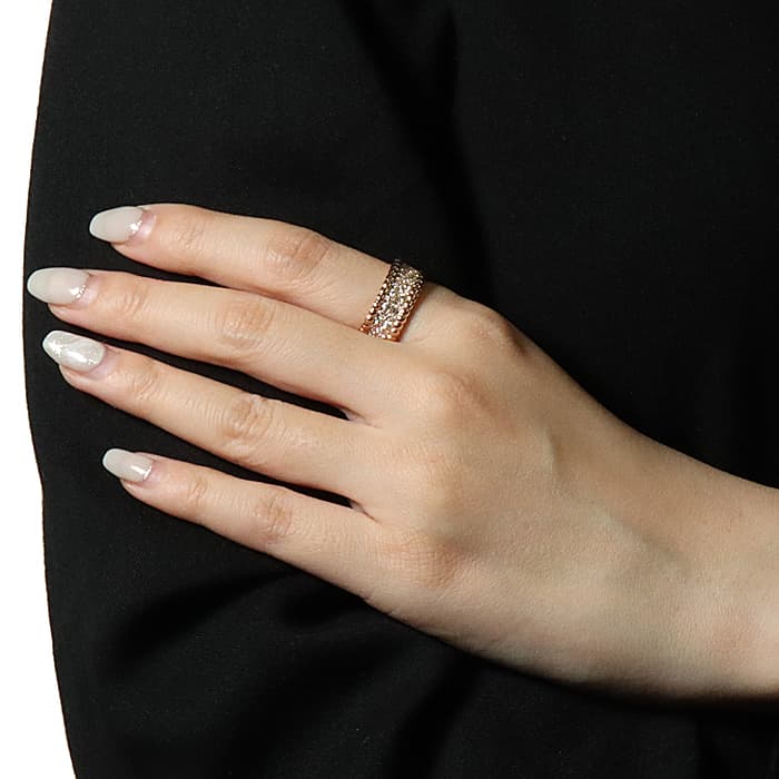 Van Cleef & Arpels ヴァン クリーフ&アーペル ペルレ ペルレ ダイヤモンドリング VCARN9WE51 ローズゴールド 11号 13