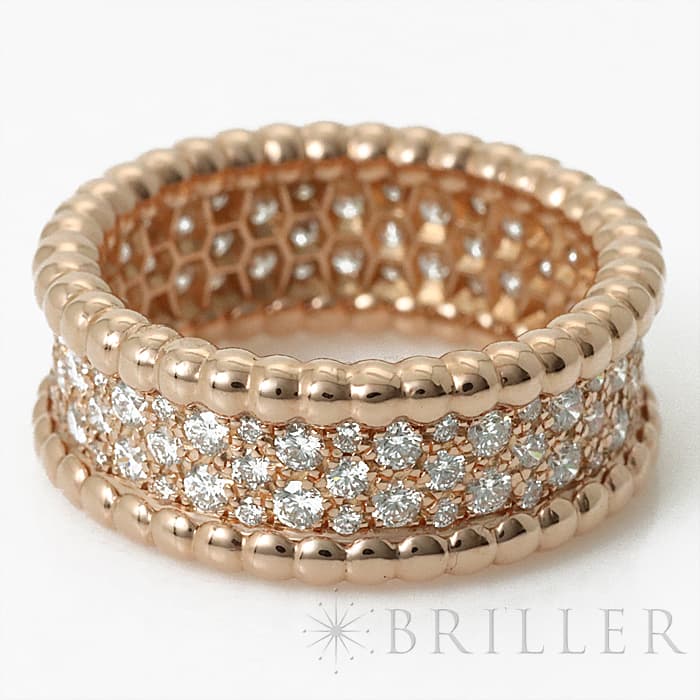 Van Cleef & Arpels ヴァン クリーフ&アーペル ペルレ ペルレ ダイヤモンドリング VCARN9WE51 ローズゴールド 11号 1