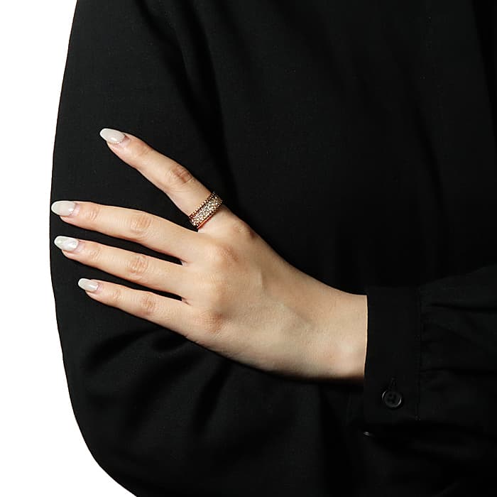 Van Cleef & Arpels ヴァン クリーフ&アーペル ペルレ ペルレ ダイヤモンドリング VCARN9WE51 ローズゴールド 11号 14